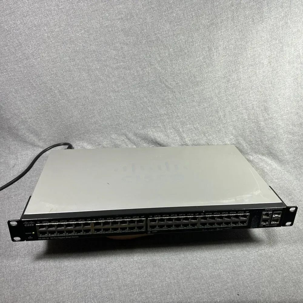 Cisco SLM2048 T V01 SG200-50P 50 Port PoE Gigabit Smart Switch W/Power Cord